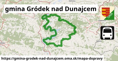 ikona Mapa dopravy mapa-dopravy v gmina-grodek-nad-dunajcem