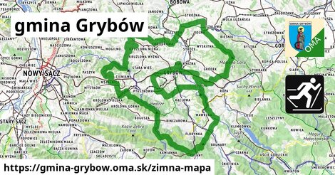 ikona Zimná mapa zimna-mapa v gmina-grybow