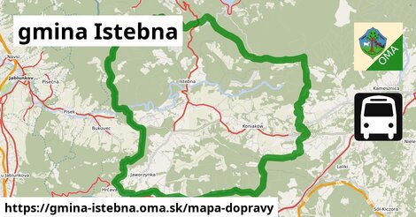 ikona Mapa dopravy mapa-dopravy v gmina-istebna