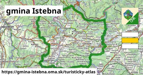 ikona Turistická mapa turisticky-atlas v gmina-istebna