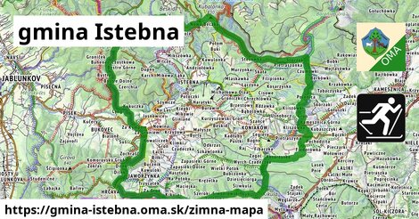 ikona gmina Istebna: 8,5 km trás zimna-mapa v gmina-istebna