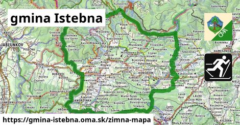 ikona gmina Istebna: 8,5 km trás zimna-mapa v gmina-istebna