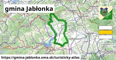 ikona Turistická mapa turisticky-atlas v gmina-jablonka