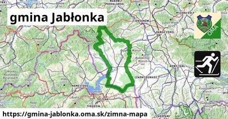 ikona Zimná mapa zimna-mapa v gmina-jablonka