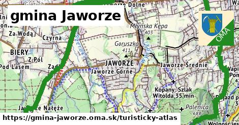 ikona gmina Jaworze: 32 km trás turisticky-atlas v gmina-jaworze