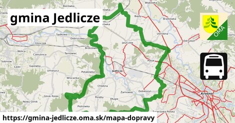 ikona Mapa dopravy mapa-dopravy v gmina-jedlicze