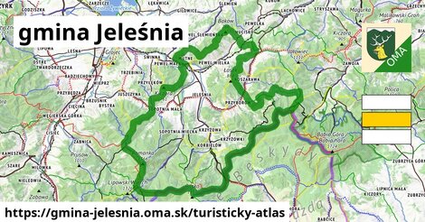 ikona Turistická mapa turisticky-atlas v gmina-jelesnia