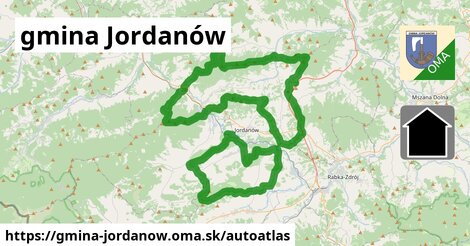 ikona Mapa autoatlas v gmina-jordanow