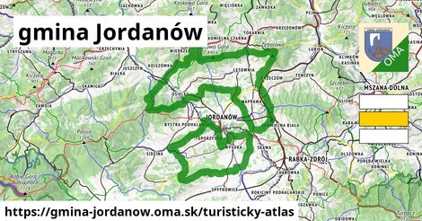ikona Turistická mapa turisticky-atlas v gmina-jordanow