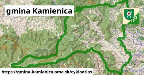 ikona Cyklo cykloatlas v gmina-kamienica