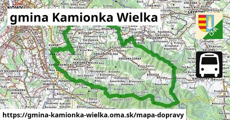 ikona Mapa dopravy mapa-dopravy v gmina-kamionka-wielka