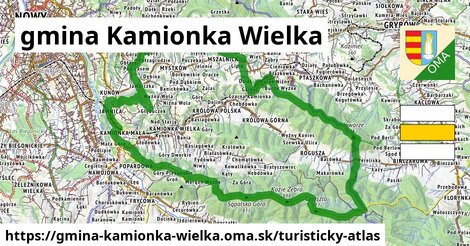 ikona Turistická mapa turisticky-atlas v gmina-kamionka-wielka