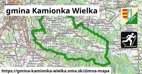 ikona Zimná mapa zimna-mapa v gmina-kamionka-wielka