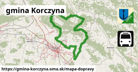 ikona Mapa dopravy mapa-dopravy v gmina-korczyna