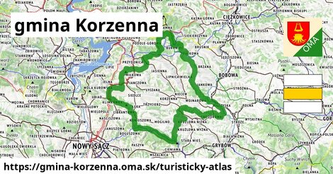 ikona Turistická mapa turisticky-atlas v gmina-korzenna