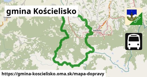ikona Mapa dopravy mapa-dopravy v gmina-koscielisko