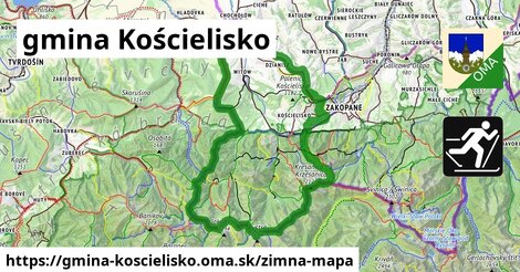 ikona Zimná mapa zimna-mapa v gmina-koscielisko