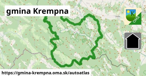 ikona Mapa autoatlas v gmina-krempna