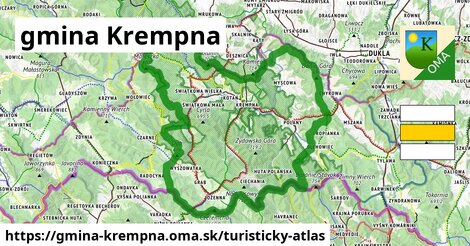 ikona Turistická mapa turisticky-atlas v gmina-krempna