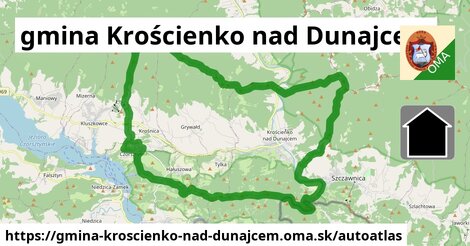 ikona Mapa autoatlas v gmina-kroscienko-nad-dunajcem