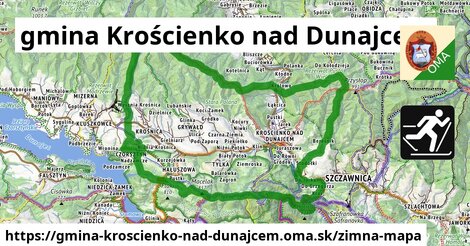 ikona Zimná mapa zimna-mapa v gmina-kroscienko-nad-dunajcem