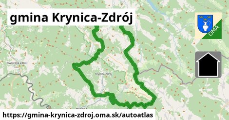 ikona Mapa autoatlas v gmina-krynica-zdroj
