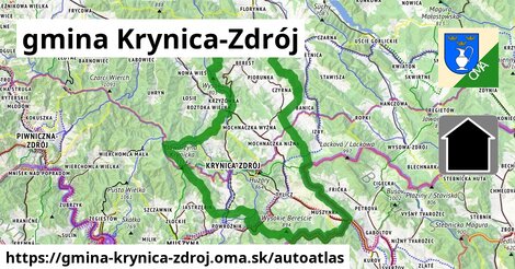 ikona Mapa autoatlas v gmina-krynica-zdroj