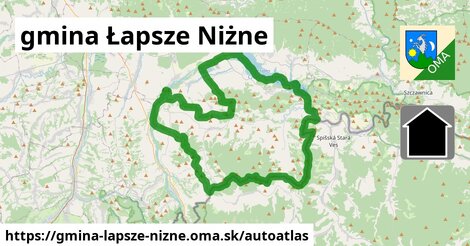 ikona Mapa autoatlas v gmina-lapsze-nizne