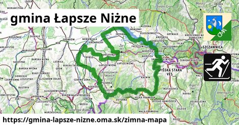 ikona Zimná mapa zimna-mapa v gmina-lapsze-nizne