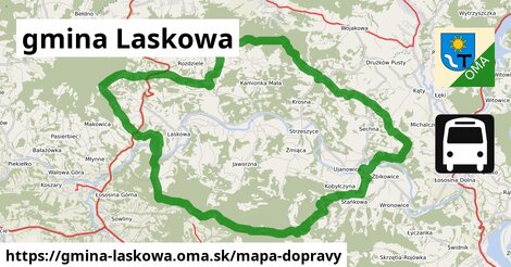 ikona Mapa dopravy mapa-dopravy v gmina-laskowa