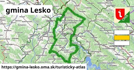 ikona Turistická mapa turisticky-atlas v gmina-lesko
