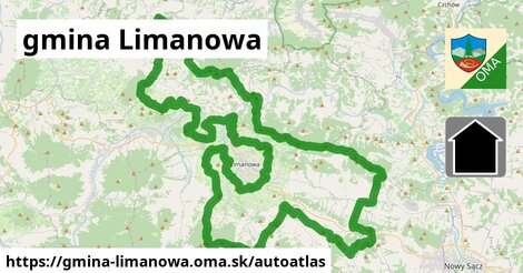 ikona Mapa autoatlas v gmina-limanowa