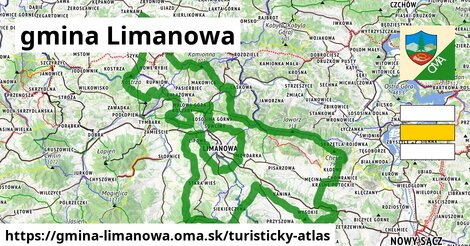 ikona Turistická mapa turisticky-atlas v gmina-limanowa