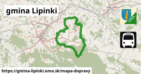 ikona Mapa dopravy mapa-dopravy v gmina-lipinki