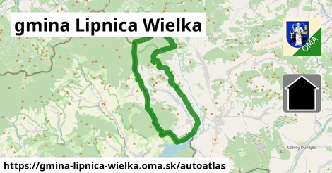 ikona Mapa autoatlas v gmina-lipnica-wielka