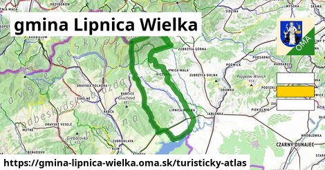 ikona Turistická mapa turisticky-atlas v gmina-lipnica-wielka