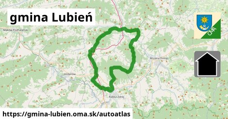 ikona Mapa autoatlas v gmina-lubien