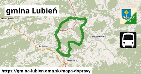 ikona Mapa dopravy mapa-dopravy v gmina-lubien