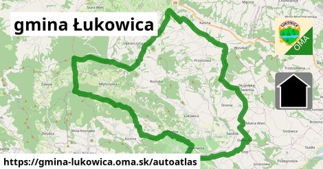 ikona Mapa autoatlas v gmina-lukowica