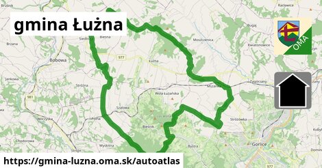 ikona Mapa autoatlas v gmina-luzna