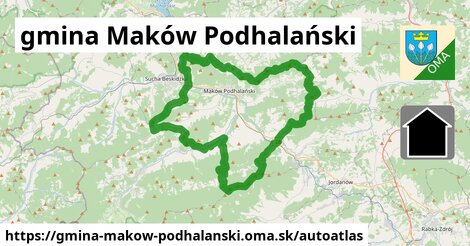 ikona Mapa autoatlas v gmina-makow-podhalanski
