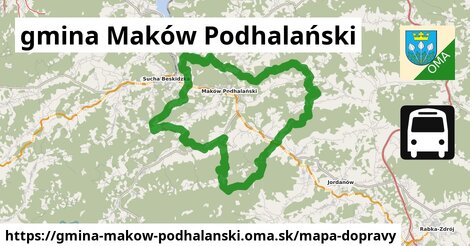 ikona Mapa dopravy mapa-dopravy v gmina-makow-podhalanski