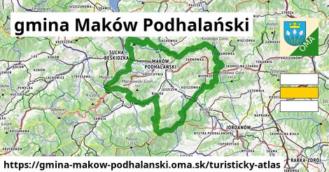 ikona Turistická mapa turisticky-atlas v gmina-makow-podhalanski