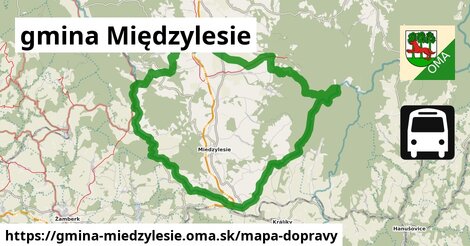 ikona Mapa dopravy mapa-dopravy v gmina-miedzylesie