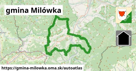 ikona Mapa autoatlas v gmina-milowka