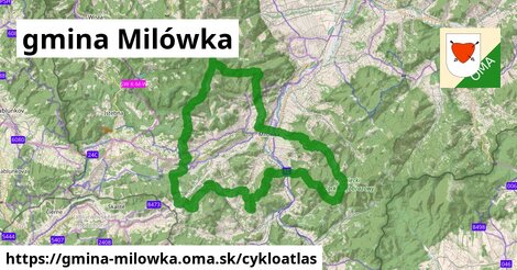 ikona gmina Milówka: 41 km trás cykloatlas v gmina-milowka