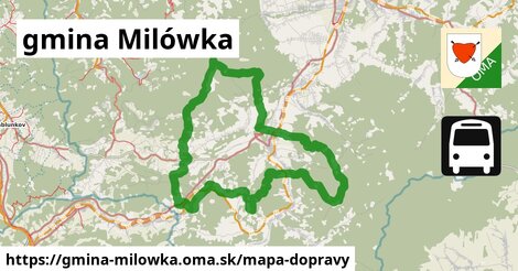 ikona Mapa dopravy mapa-dopravy v gmina-milowka