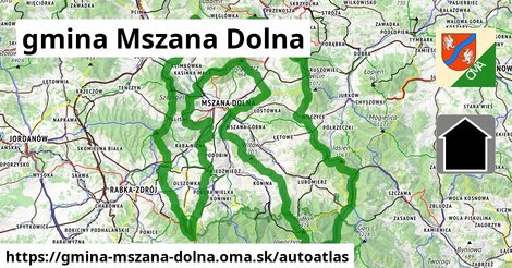 ikona Mapa autoatlas v gmina-mszana-dolna