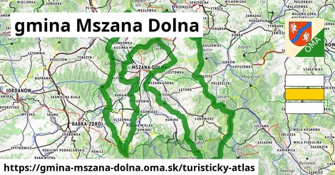 ikona Turistická mapa turisticky-atlas v gmina-mszana-dolna