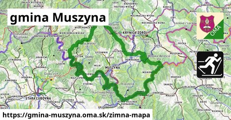 ikona Zimná mapa zimna-mapa v gmina-muszyna